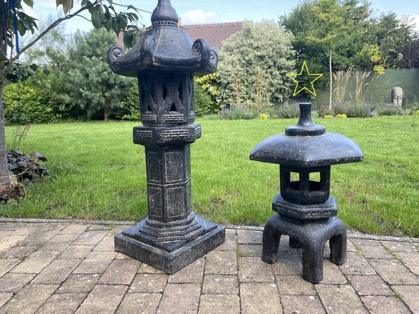 Menší zahradní lampa Pagoda 75 cm