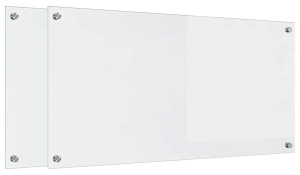 Kuchyňský obklad 2 pcs Transparentní 100 x 50 cm tvrzené sklo