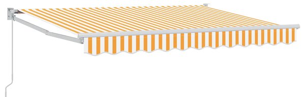 Stahovací markýza Žlutá a bílá 3 x 2 m 100% polyester a hliník