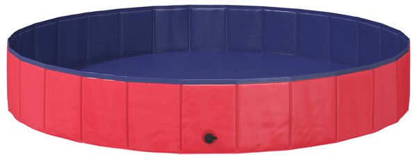 Dětský bazén Červená Ø200 x 30 cm Silný PVC a inženýrské dřevo