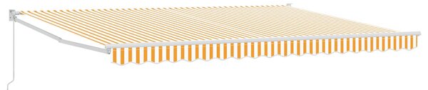Stahovací markýza Žluto-bílá 4 x 2 m 100% polyester a hliník