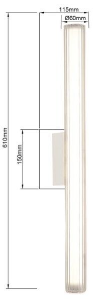 LED Koup. osvětlení zrcadla LINEA LED/12W/230V 3000/4000/6000K IP44 61 cm bílá
