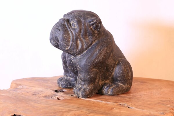 Buldog - Bulldog - Buldok - odlévaná socha