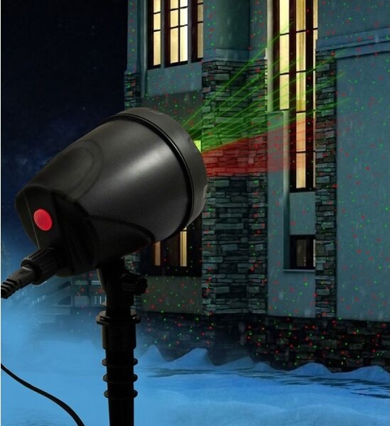 LED Venkovní laserový projektor LED/5W/230V IP44