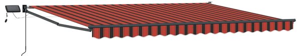 Ruční výsuvná markýza s LED pásky 4 × 3 m