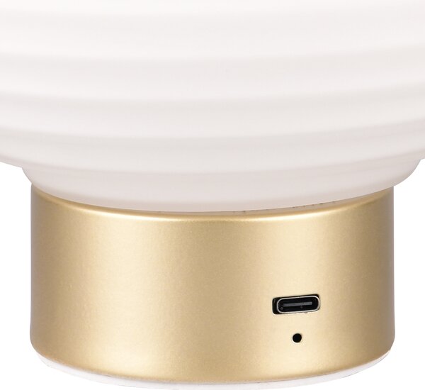 Stolní lampa EARL bílá/zlatá