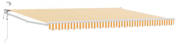 Elektrická Retrakční markýza Oranžová a bílá 5 x 3 m