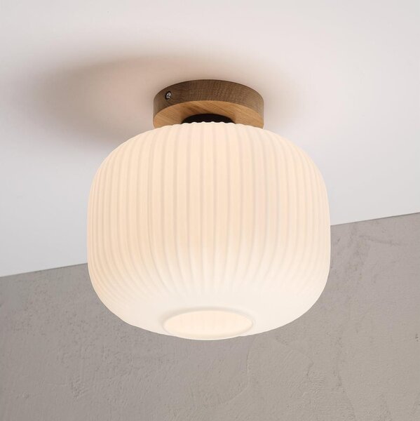 Stropní svítidlo HARMA WOOD 1xE27/15W/230V dub/bílá pr. 25 cm