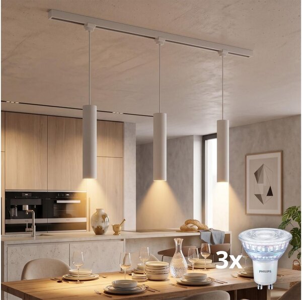 Philips - LED Stm. lustr na lanku v lišt syst EASYLINK 3xGU10/7W/230V 1m bílá