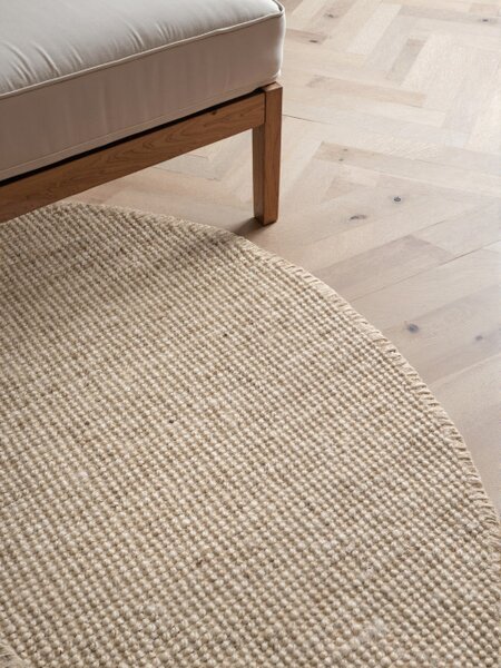 Koberec Hanse Home Bouclé Jaipur naturální / béžový / bílý kruh