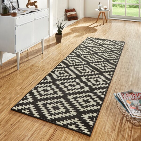 Koberec / Běhoun Hanse Home Basic Nordic černý
