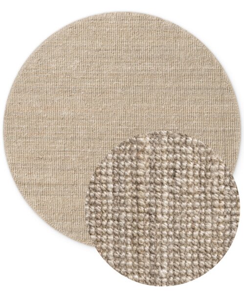 Koberec Hanse Home Bouclé Jaipur naturální / béžový / bílý kruh