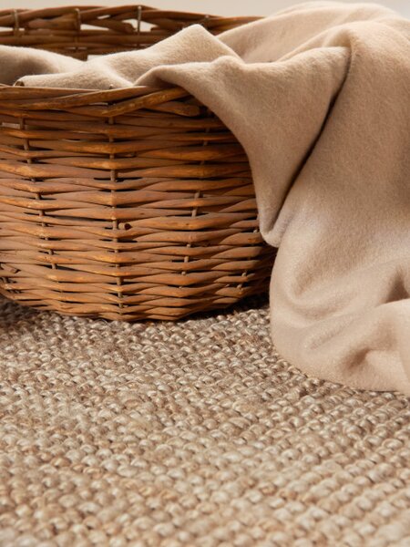 Koberec Hanse Home Bouclé Jaipur naturální / zlatý kruh