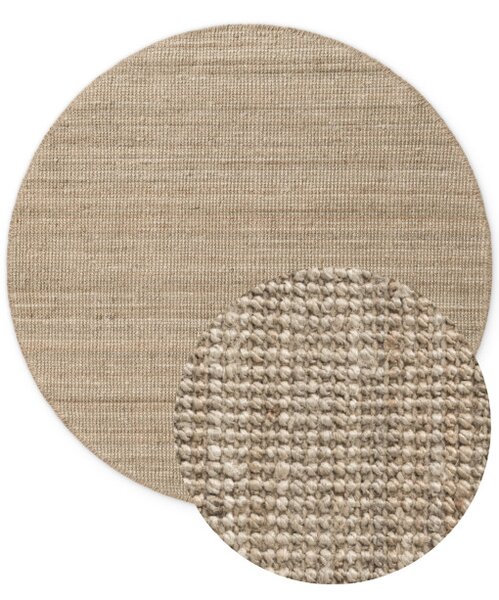Koberec Hanse Home Bouclé Jaipur naturální / šedý / hnědý kruh