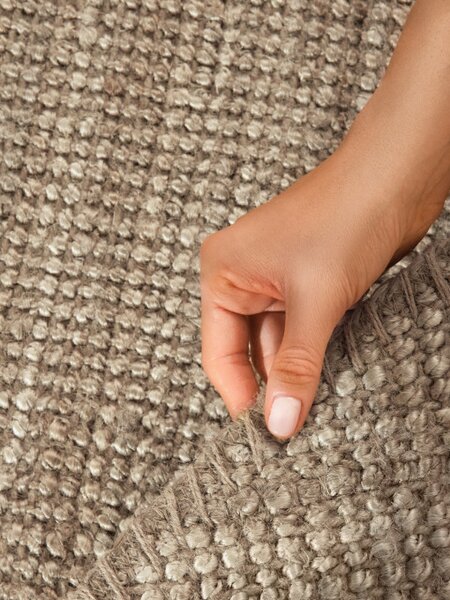 Koberec Hanse Home Bouclé Jaipur naturální / šedý / hnědý kruh