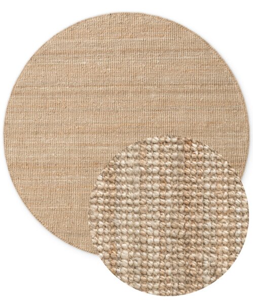 Koberec Hanse Home Bouclé Jaipur naturální / zlatý kruh
