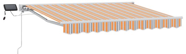 Manuální rám markýzy s LED Modrá, Oranžová, Bílá 3 x 2,5 m