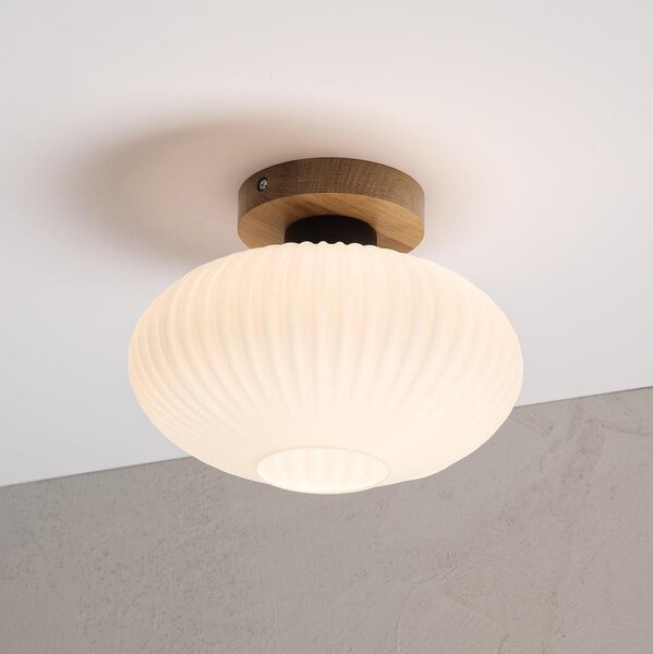 Stropní svítidlo HARMA WOOD 1xE27/15W/230V dub/bílá pr. 25 cm