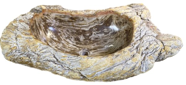 Obří fosilní umyvadlo 100x50 cm Bali
