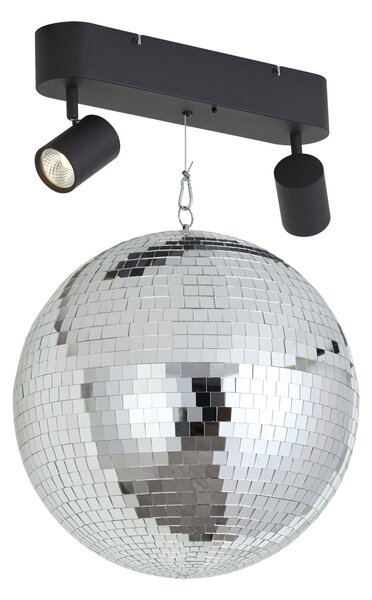 Retro závěsná lampa Discoball vč. LED, 2 světla s dálkovým ovládáním