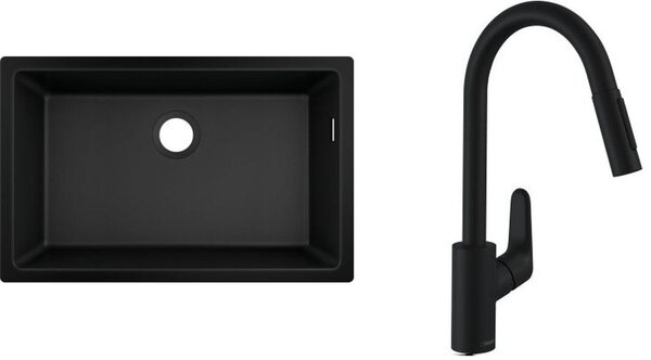 Sada granitový dřez Hansgrohe S 51 43432170, kuchyňská baterie Hansgrohe Focus 31815670