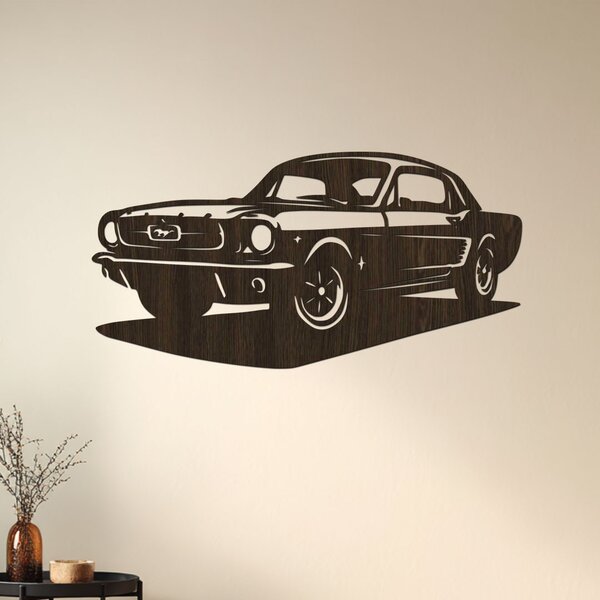 Dřevěný obraz Ford Mustang | Rozměry (cm): 60x30 | Zvolte barvu dekoru: Dub Sonoma