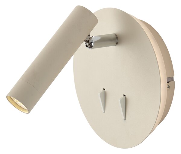 Moderní nástěnná lampa béžová včetně LED s USB-C - Croft