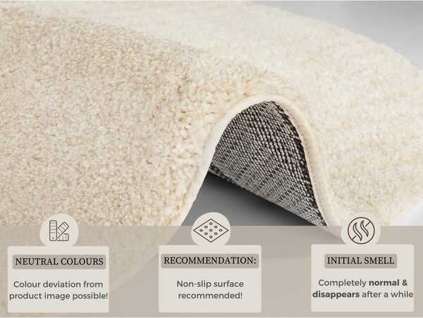 Krémově bílý koberec Mint Rugs Norwalk Fergus, ø 160 cm