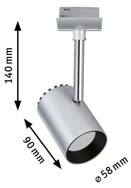 Paulmann 95273 Shine, spot pro Urail, 5W LED 2700K, matný chrom, délka 5,9cm