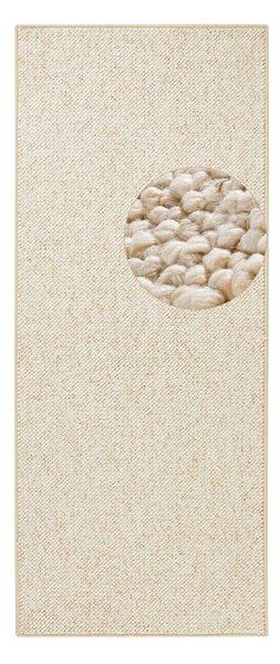 Krémový běhoun 80x300 cm Wolly – BT Carpet