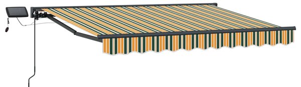 Manuální rám markýzy s LED Zelená, Žlutá, Antracitová 3 x 2,5 m