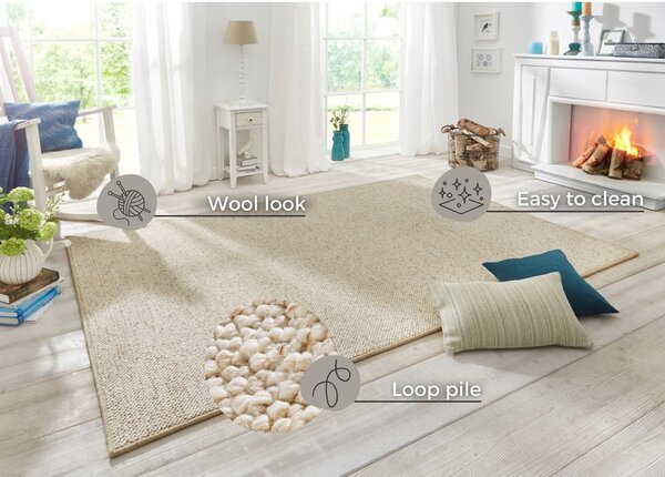 Krémový koberec 200x300 cm Wolly – BT Carpet