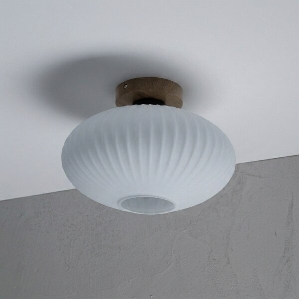 Stropní svítidlo HARMA WOOD 1xE27/15W/230V dub/bílá pr. 30 cm