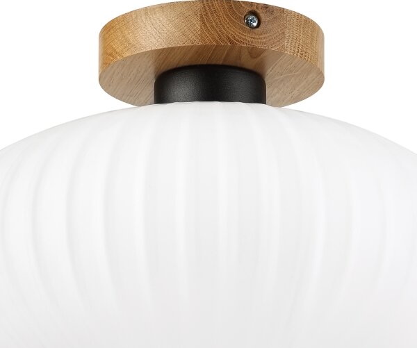 Stropní svítidlo HARMA WOOD 1xE27/15W/230V dub/bílá pr. 30 cm