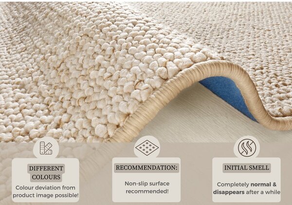 Krémový kulatý koberec ø 133 cm Wolly – BT Carpet