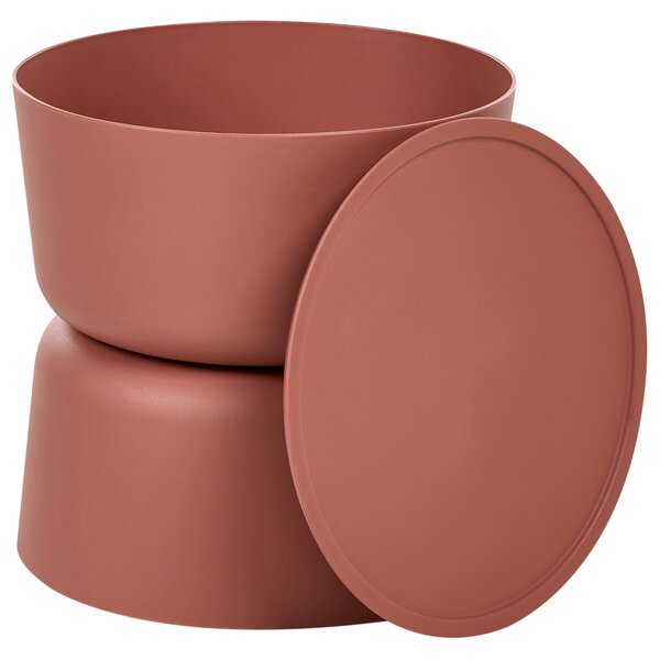 Sada 2 odkládacích stolků ATACAMA 32/40 cm 32/40 cm Oranžová Modrozelená