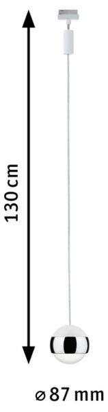 Paulmann 95458 Capsule II Pendulum, závěs pro systém Urail, 6W LED 2700K stmívatelné, bílá, prům.8,7cm
