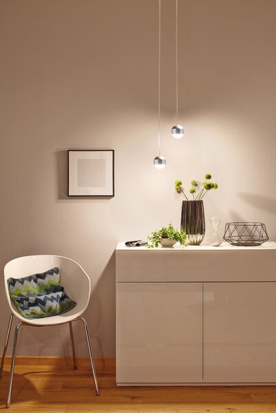 Paulmann 95458 Capsule II Pendulum, závěs pro systém Urail, 6W LED 2700K stmívatelné, bílá, prům.8,7cm