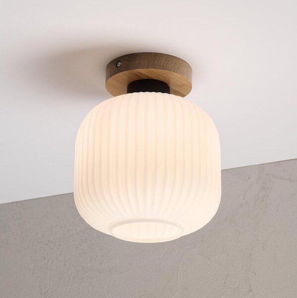 Stropní svítidlo HARMA WOOD 1xE27/15W/230V dub/bílá pr. 20 cm