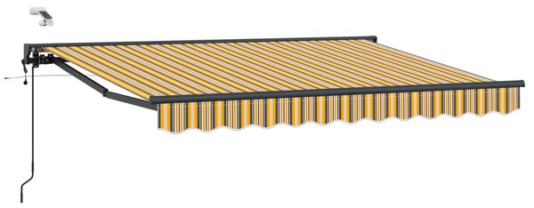 Elektrická Retrakční markýza Žlutá, Šedá, Antracitová 2,5 x 2 m