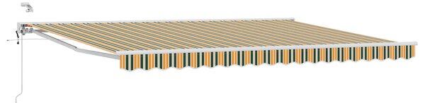 Elektrická Retrakční markýza Zelená, Žlutá, Bílá 4,5 × 3 m
