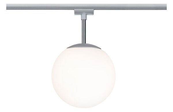 Paulmann 97602 Ceiling Globe Small, kulaté svítidlo z bílého skla pro Urail system, 1x10W E14, matný chrom, prům. 20cm