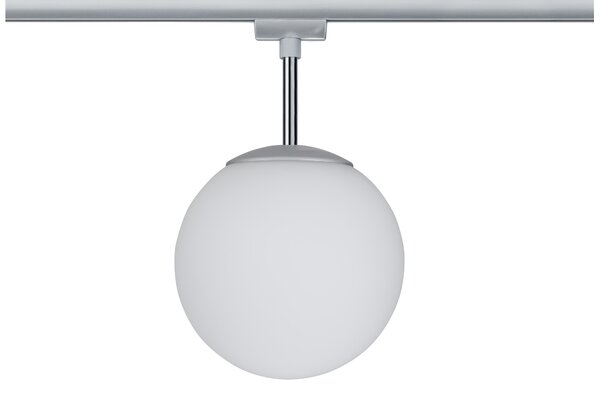 Paulmann 97602 Ceiling Globe Small, kulaté svítidlo z bílého skla pro Urail system, 1x10W E14, matný chrom, prům. 20cm
