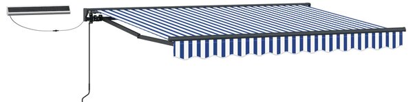 Elektrická Retrakční markýza Modrá, Bílá, Antracitová 2,5 x 2 m