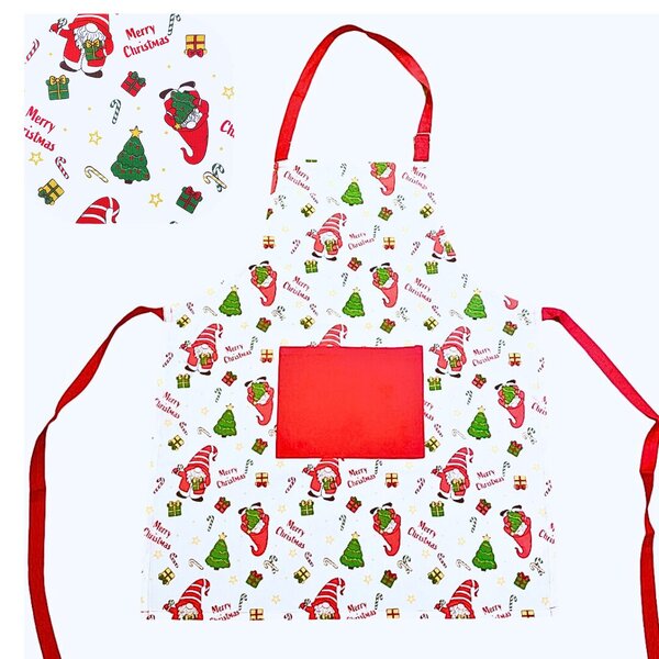 Kuchyňská zástěra bavlněná Vánoční Merry Christmas TiaHome
