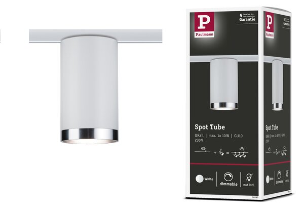 Paulmann 96963 Tube, spot pro Urail system, 1x6,5W LED GU10, bílá, délka 11,2cm