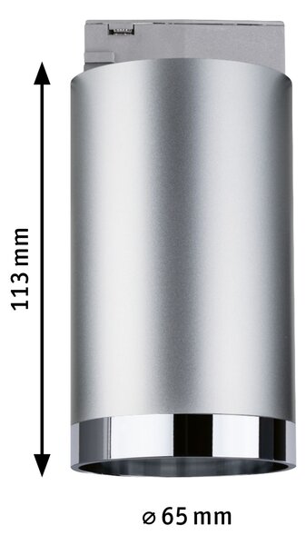 Paulmann 96962 Tube, spot pro Urail system, 1x10W LED GU10, matný chrom, délka 11,2cm