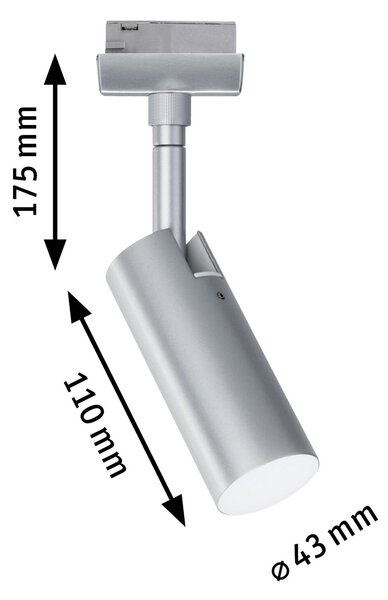 Paulmann 96800 Tubo, spot pro Urail system, 1x5W LED 4000K, matný chrom