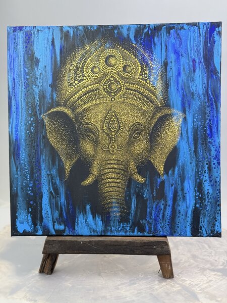Obraz na plátně Ganéša 40x40 cm