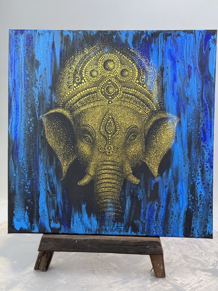 Obraz na plátně Ganéša 40x40 cm